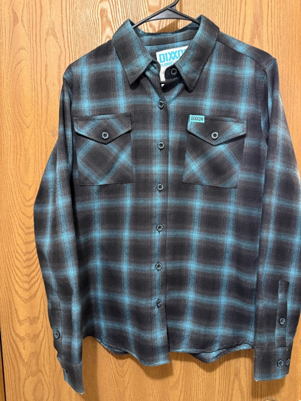 DIXXON “The diamond Women’s Teal & Black Plaid Button-Down Shirt